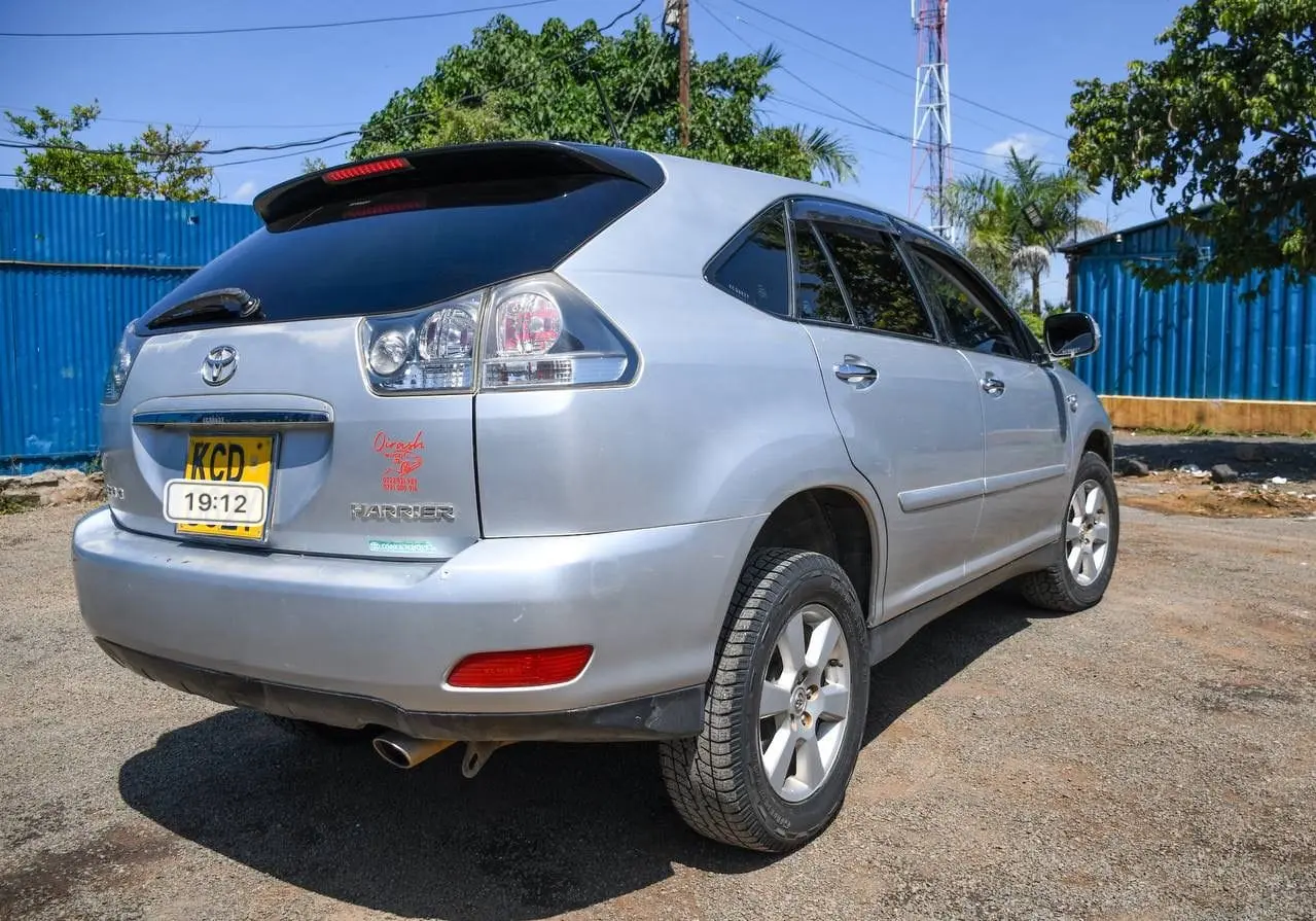 Silver Lexus RX premium SUV photographed from the rear